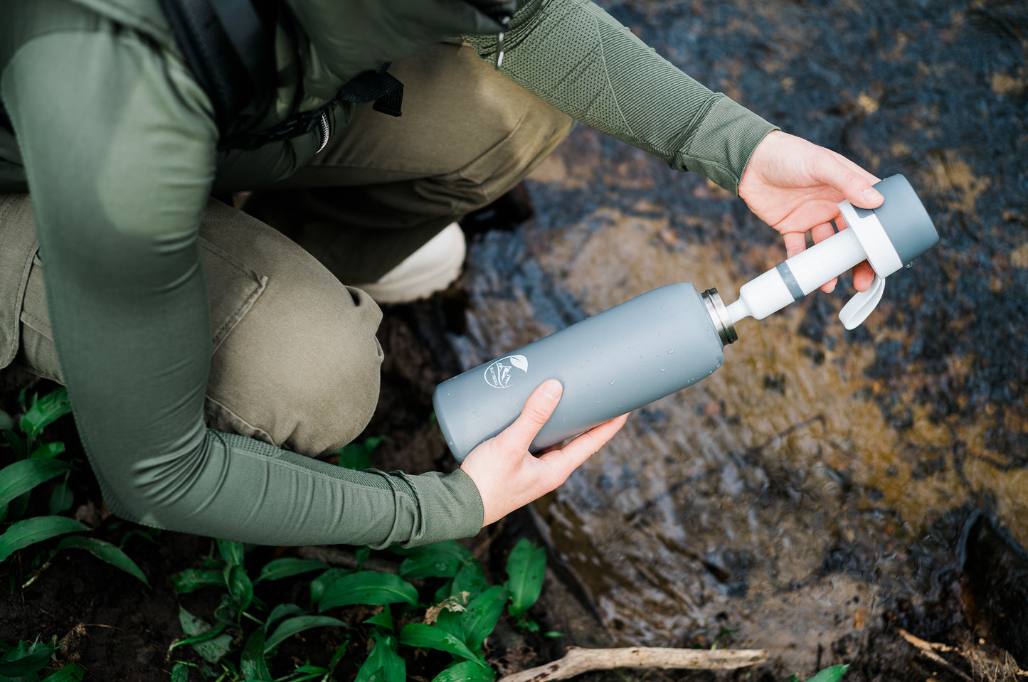 Outdoor Wasserfilter Flasche aus Edelstahl
