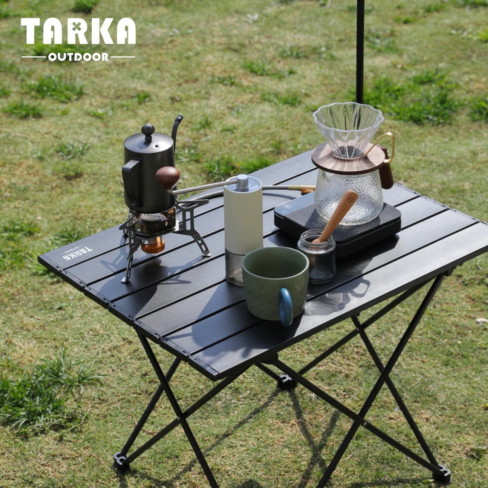 TARKA Outdoor Campingtisch klappbar – ultraleichter & tragbarer Aluminiumtisch – faltbar, stabil & wetterfest – ideal für Picknick, BBQ, Festival & Reisen