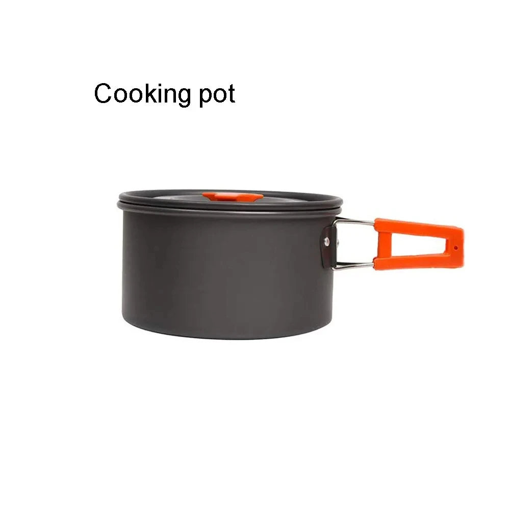 Leichtes, faltbares Camping-Kochset für 2–3 Personen. Perfekt für Outdoor-Kochen unterwegs. Kompakt, robust & platzsparend – inkl. Transporttasche.